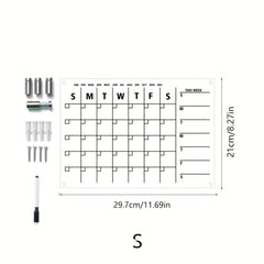 3D Acrylic Monthly Plan Memo Board with Erasable Surface