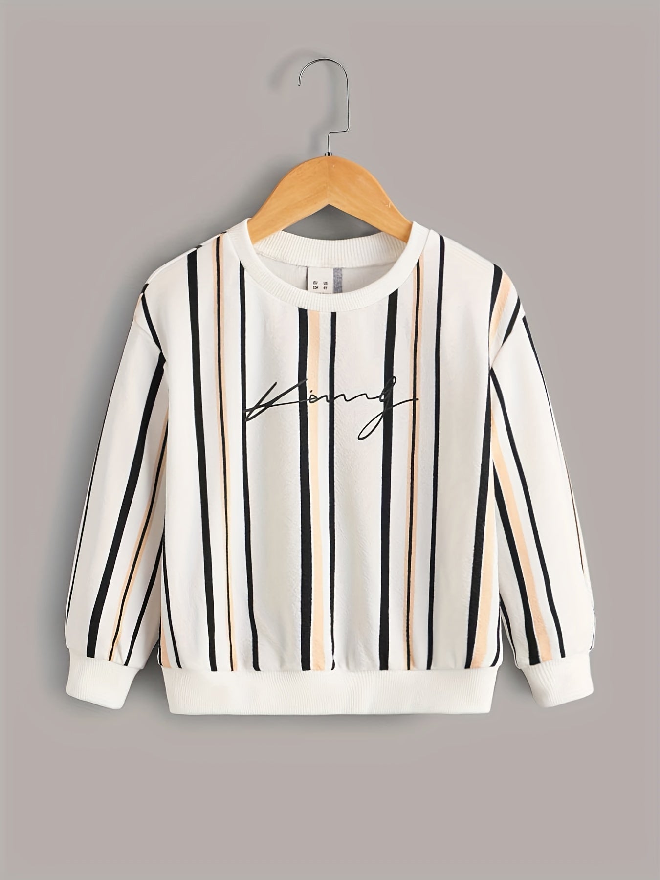 Boys Casual Pullover Sweatshirt Long Sleeve Crew Neck Tops
