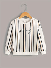 Boys Casual Pullover Sweatshirt Long Sleeve Crew Neck Tops