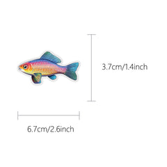 50pcs Vibrant Fish Stickers Waterproof Vinyl Decals for Water Bottles Laptops