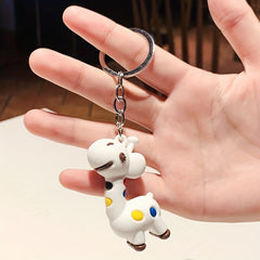 Giraffe Keychain Cartoon Schoolbag Pendant Doll Bag Hanging Ornaments