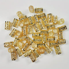 30pcs Dreadlocks Rings Hair Beads Accessories Adjustable Golden Silvery Colorful