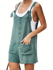 Knot Strap Overall Jumpsuit For Spring & Summer