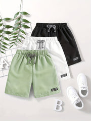 3pcs Boys California Casual Shorts for Summer Kids Clothes