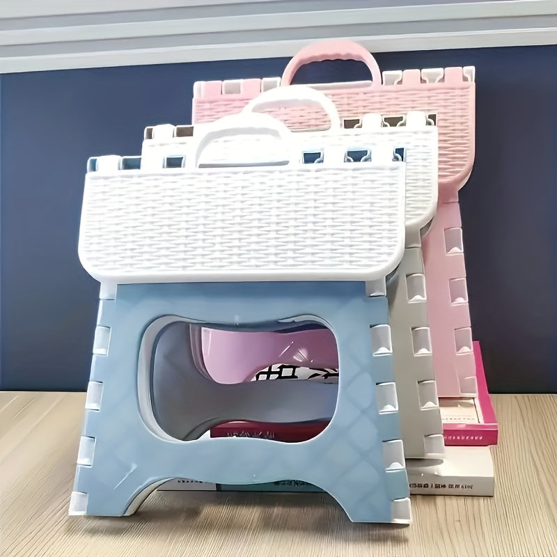 Thickened Plastic Folding Stool for Camping - Lightweight & Durable Chair