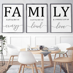 3pcs Family Wall Poster Canvas Painting
