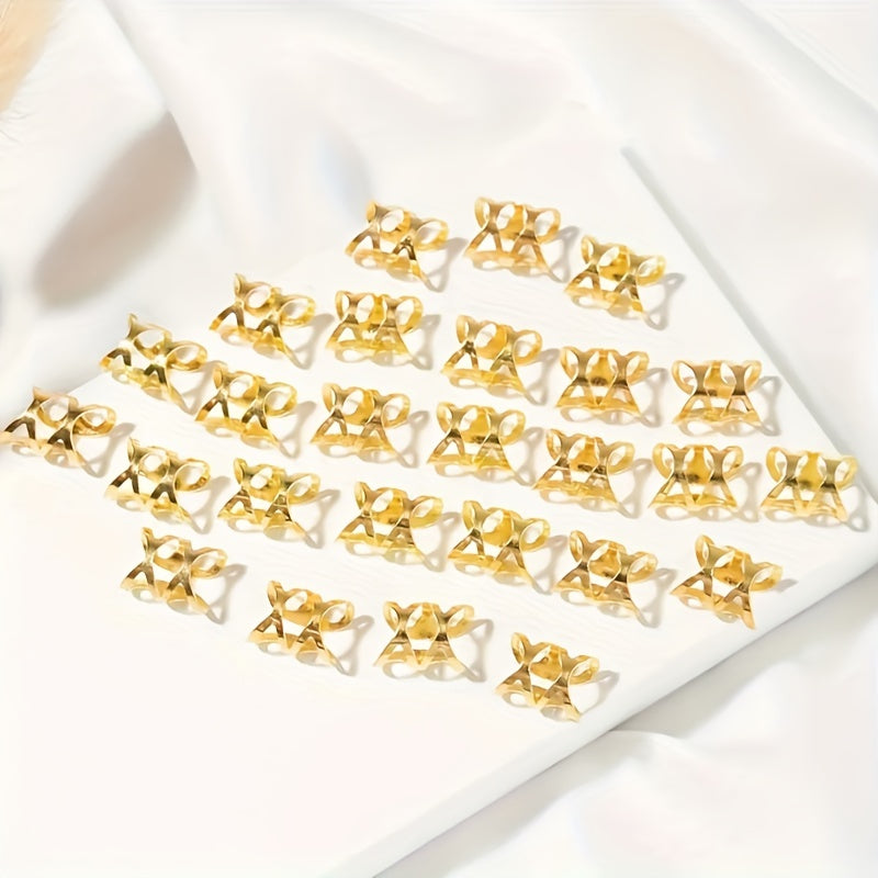 100PCS Hollow Metal Hair Ring Braiding Hair Accessories For Curly Hair