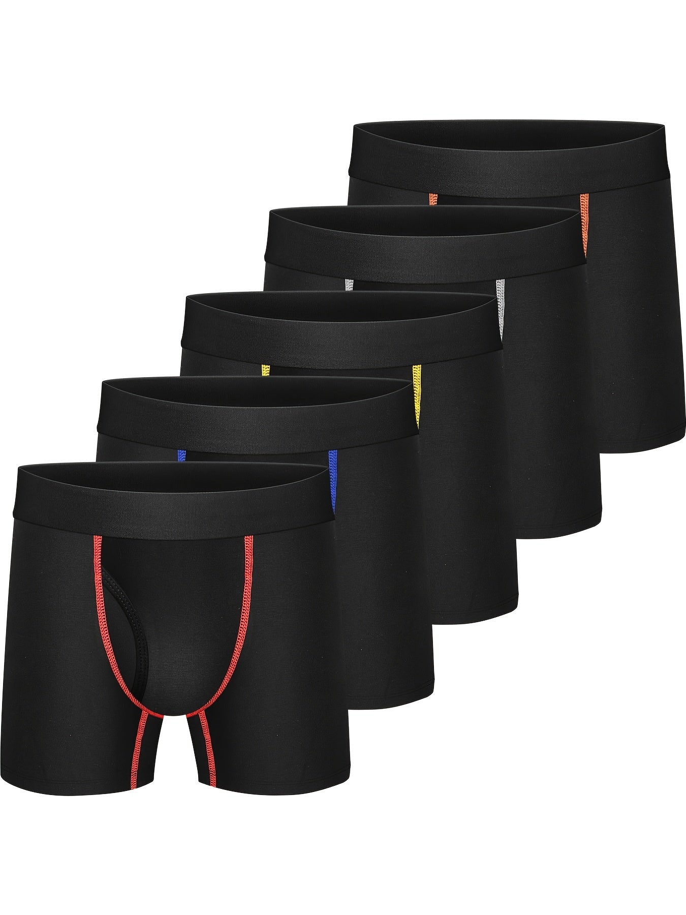 5pc Boys Boxer Briefs Soft Cotton Underwear Breathable Sport