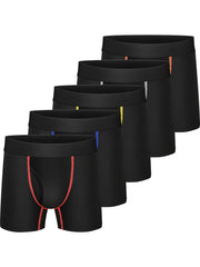 5pc Boys Boxer Briefs Soft Cotton Underwear Breathable Sport