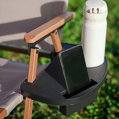 Portable Lounge Chair With Cup Holder & Snack Tray for Outdoor Use