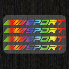 4pcs Multicolour Sport Car Sticker Decal