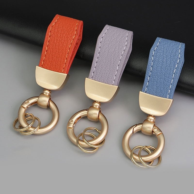 2pcs Leather Car Keychains for Girls, Bags Decorations