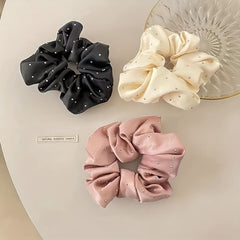 Rhinestone Inlaid Scrunchie Ponytail Hair Tie