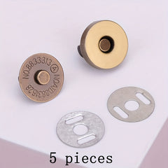 5pcs Round Strong Magnet Metal Card Buckle Magnetic Snap Button