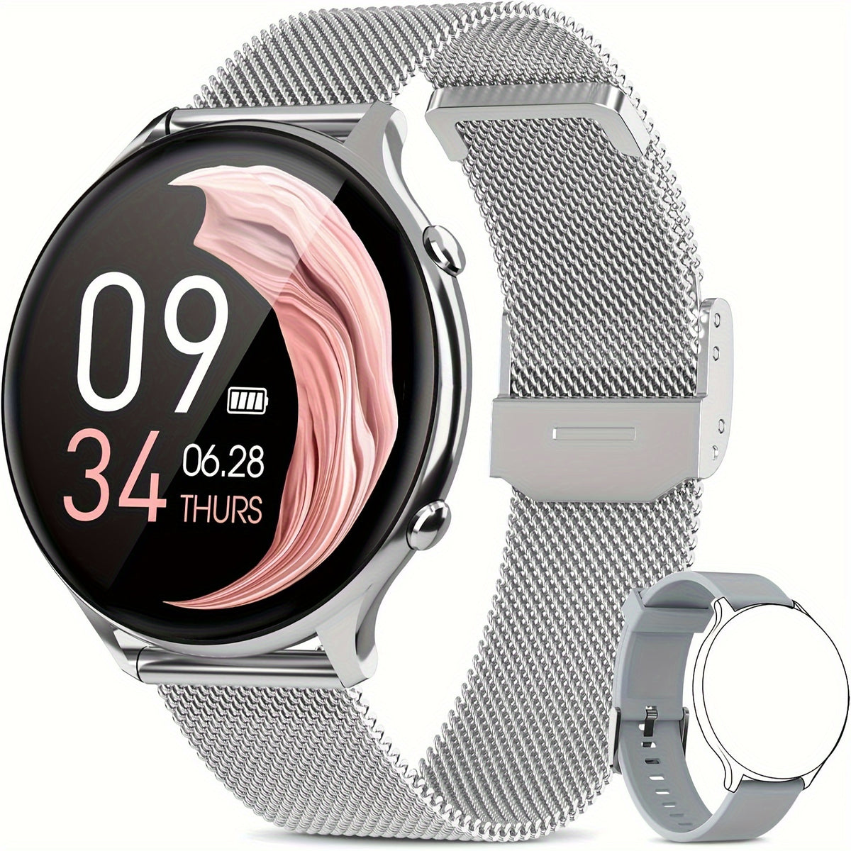 Women's Smartwatch with Wireless Calling & Menstrual Tracker