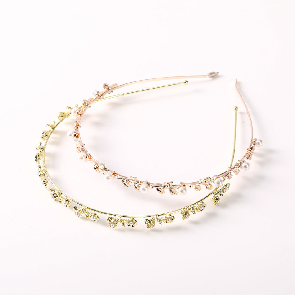 Champagne Crystal Bridal Headpiece Sparkly Greek Goddess Crown