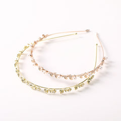 Champagne Crystal Bridal Headpiece Sparkly Greek Goddess Crown