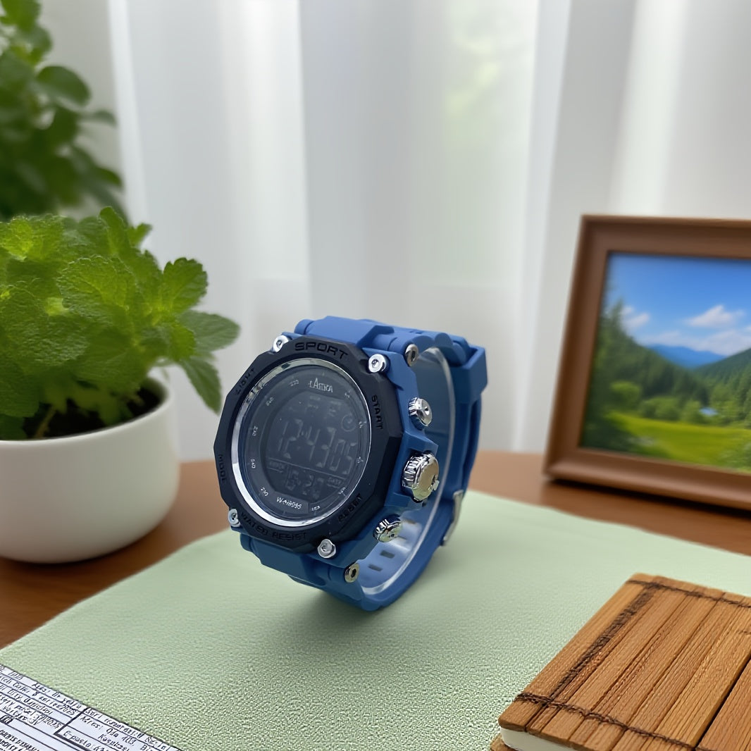 Boys' Waterproof Timer Wristwatch for Ages 8-18