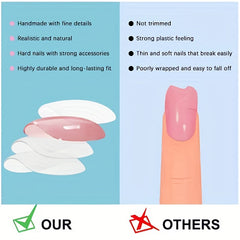 24 pcs Cat Eye Acrylic Nails Square Short Tips for Women Girls and Ladies