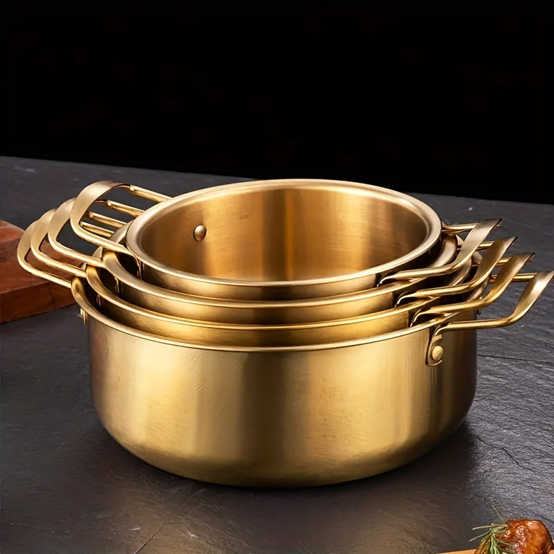 1pc Stainless Steel Ramen Pot with Lid, Noodle Cooking Pot