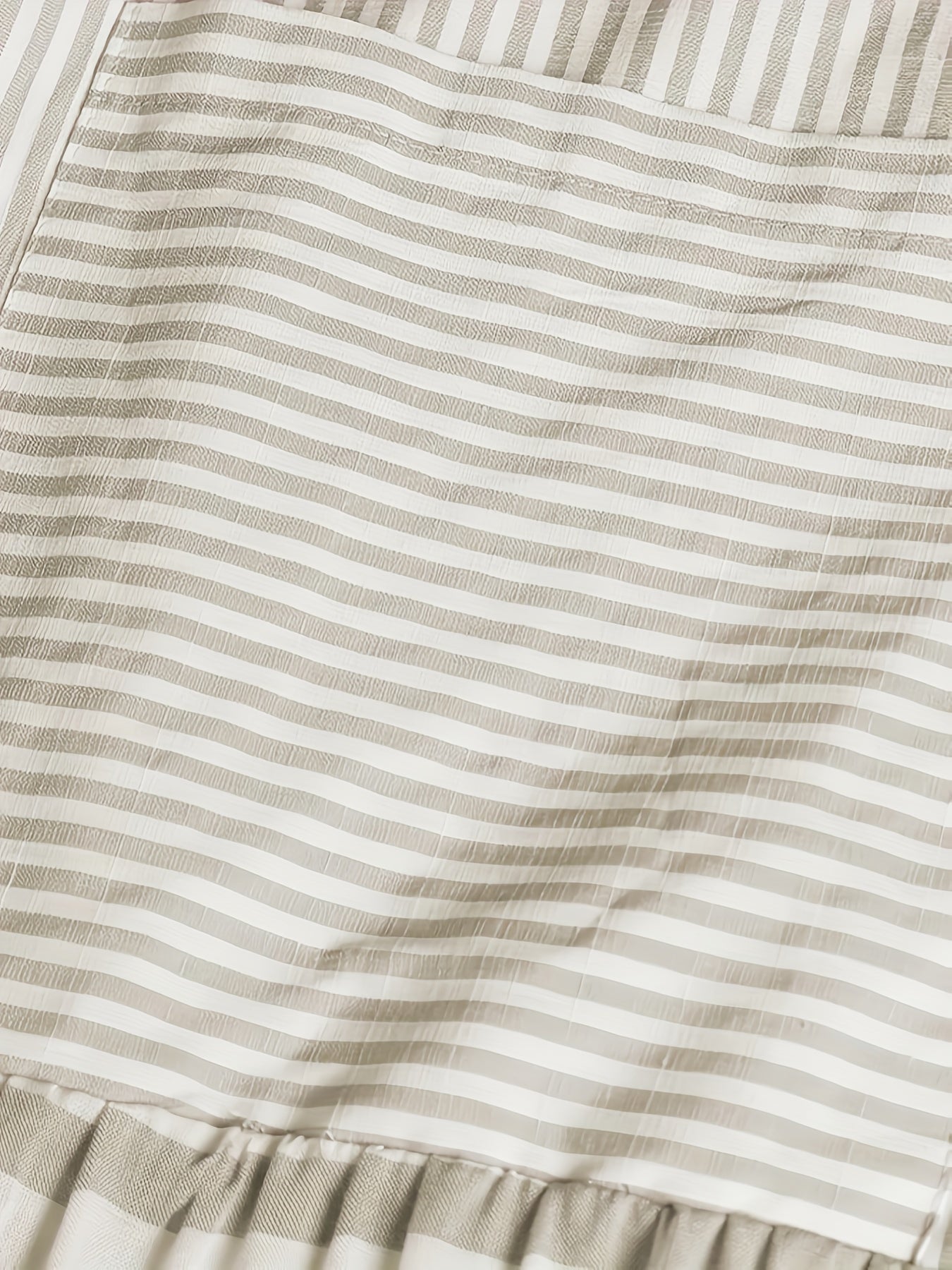 Colorblock Stripe Print Long Sleeve Dress With Pockets