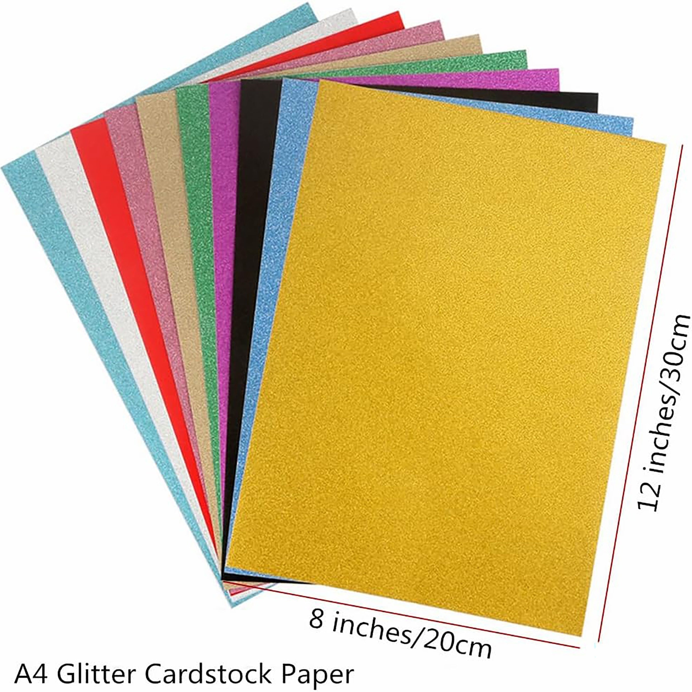 10pcs Glitter Paper Cardstock for DIY Christmas Crafts
