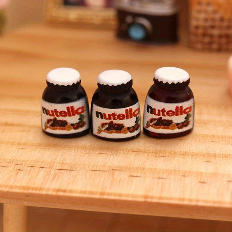 3Pcs 1:12 Dollhouse Chocolate Sauce Model for Sweet Kitchen Decor