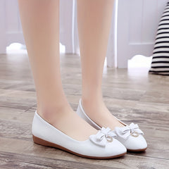 Women's Bow Knot Loafers Pointed Toe Casual Flat Shoes