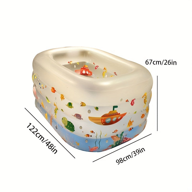 Full-Sized Inflatable Pool for Kids & Adults - Outdoor Fun