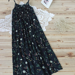  Leaf Print Ruched Cami Dress