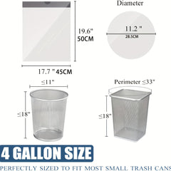 45 Heavy Duty Waste Bags with Carrying Strap for Kitchen & Bathroom
