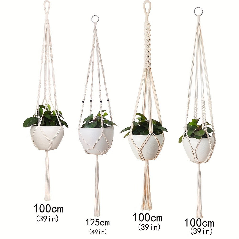 Macrame Hanging Planters Flower Pot Holder Hand Woven Plant Hanger