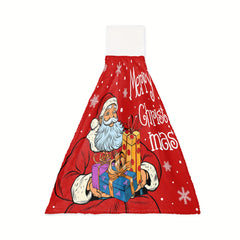 Christmas Santa Fingertip Towel Soft Absorbent Dish Cloth