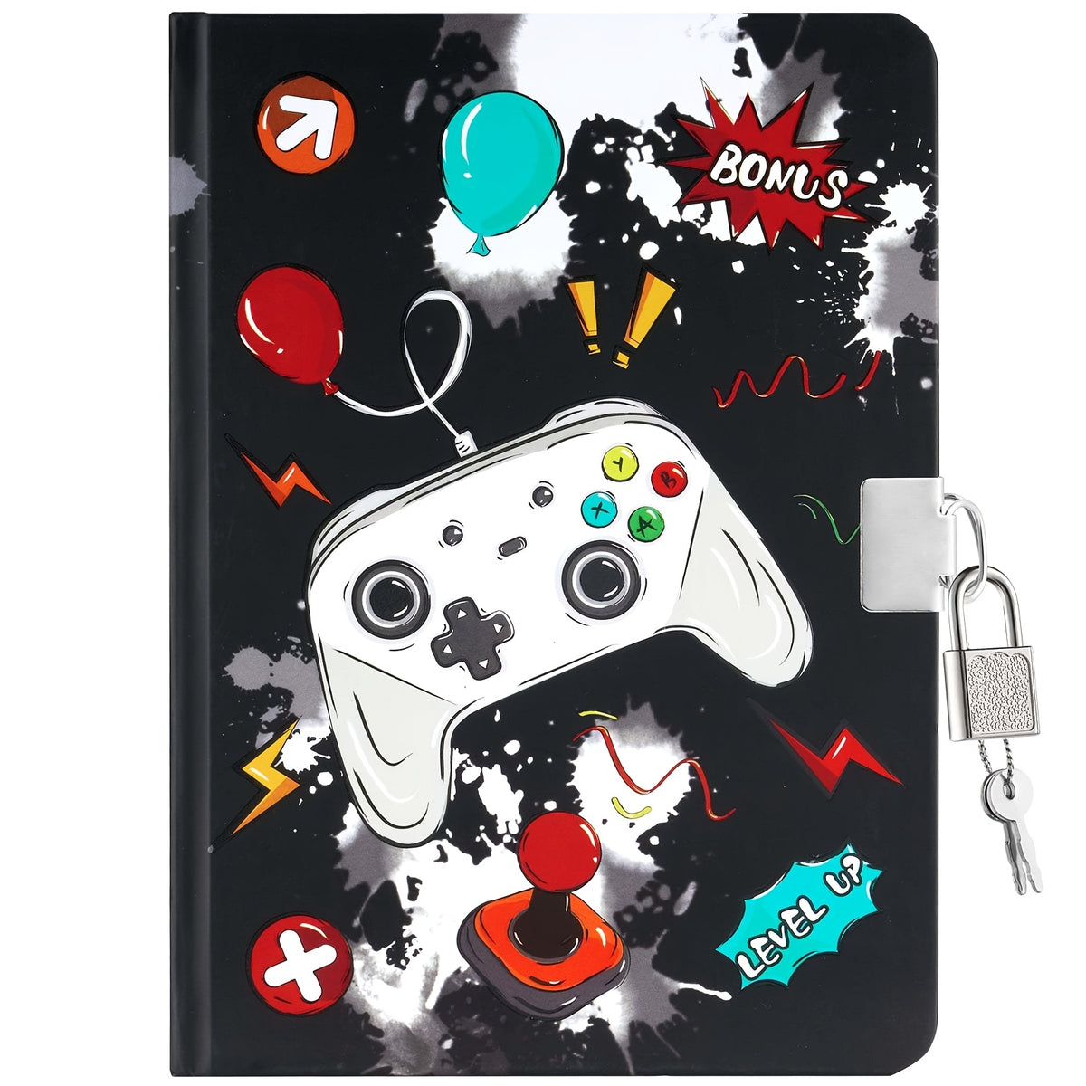 Luminous Hardcover A5 Journal Notebook Lockable Dotted Paper Gaming Controller B