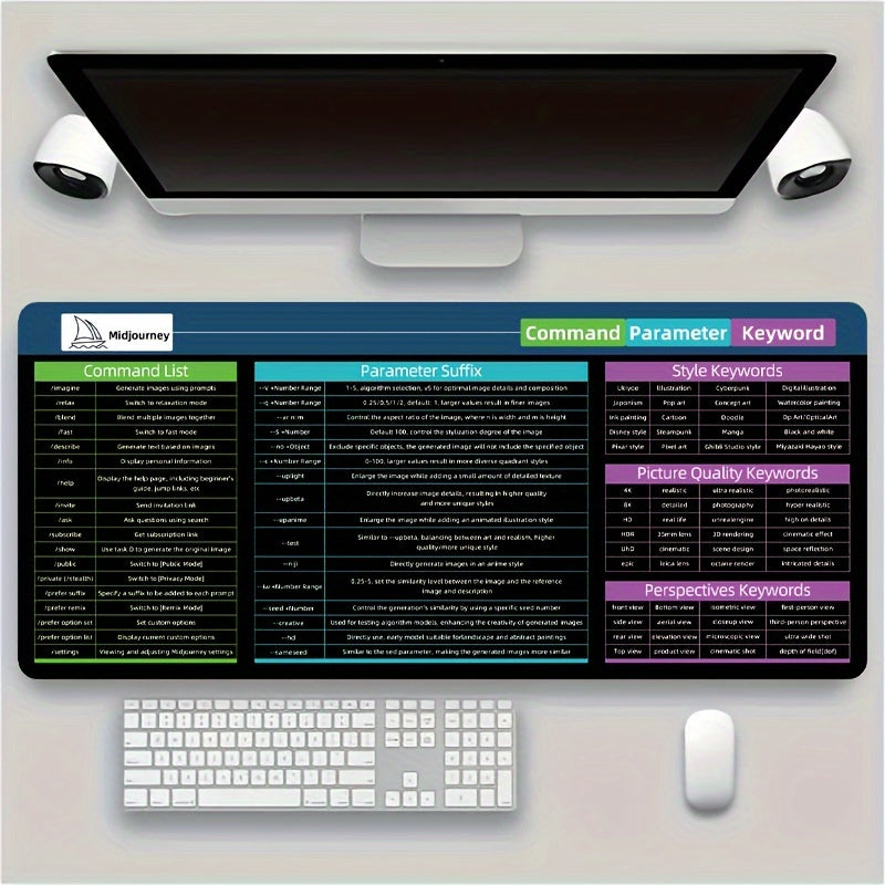 Midjourney Large Keyboard Mat 40x15 inches