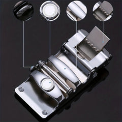 Men's Leather Belt Automatic Buckle Business Waist Strap