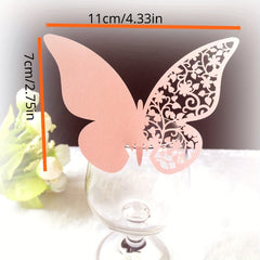 30pcs Laser Cut Butterfly Place Cards for Wedding Party