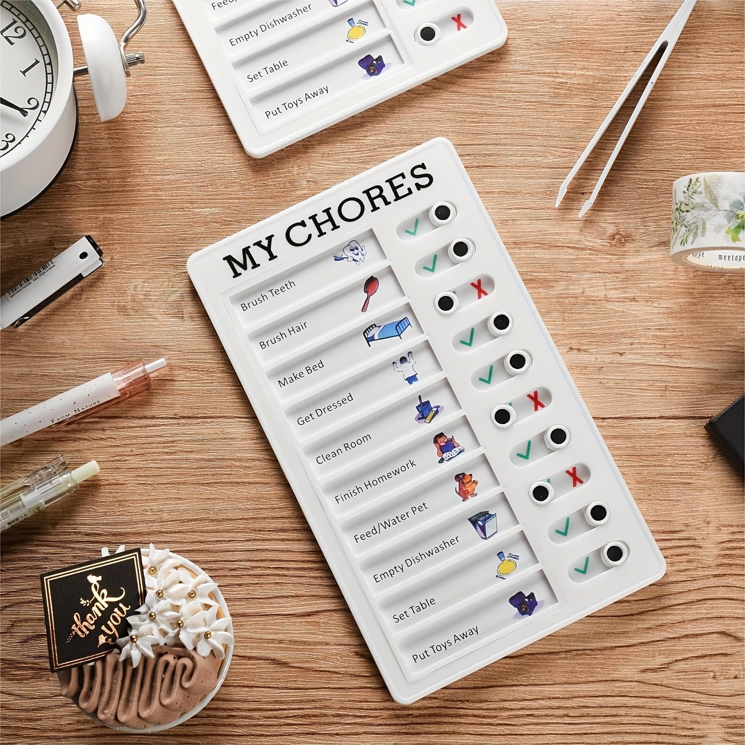 Daily Chore Schedule Memo Checklist Plan Board - 2 Pieces