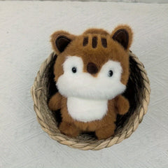 Squirrel Plush Toy Soft Stuffed Animal Brown Fluffy Fur Adorable Chubby Body