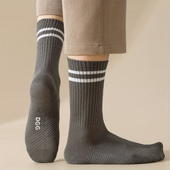 7 Pairs Striped Crew Socks Breathable Mid Tube Women's Stockings
