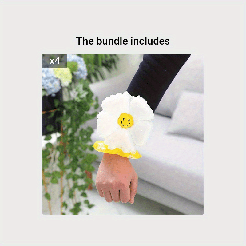 10pcs Kids Toy Wrist Balloon Cartoon Daisy Happy Face Egg Flowers