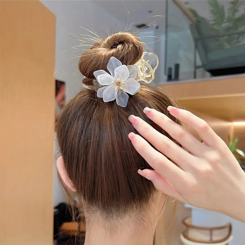 Sweet Flower Camellia Hair Clip for Girls and Women