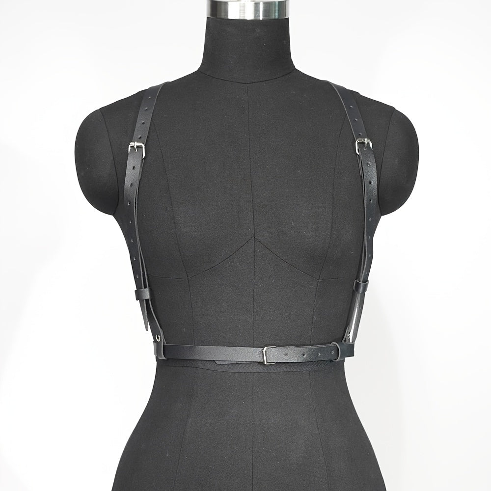 PU Leather Harness Belt For Women Goth Belt