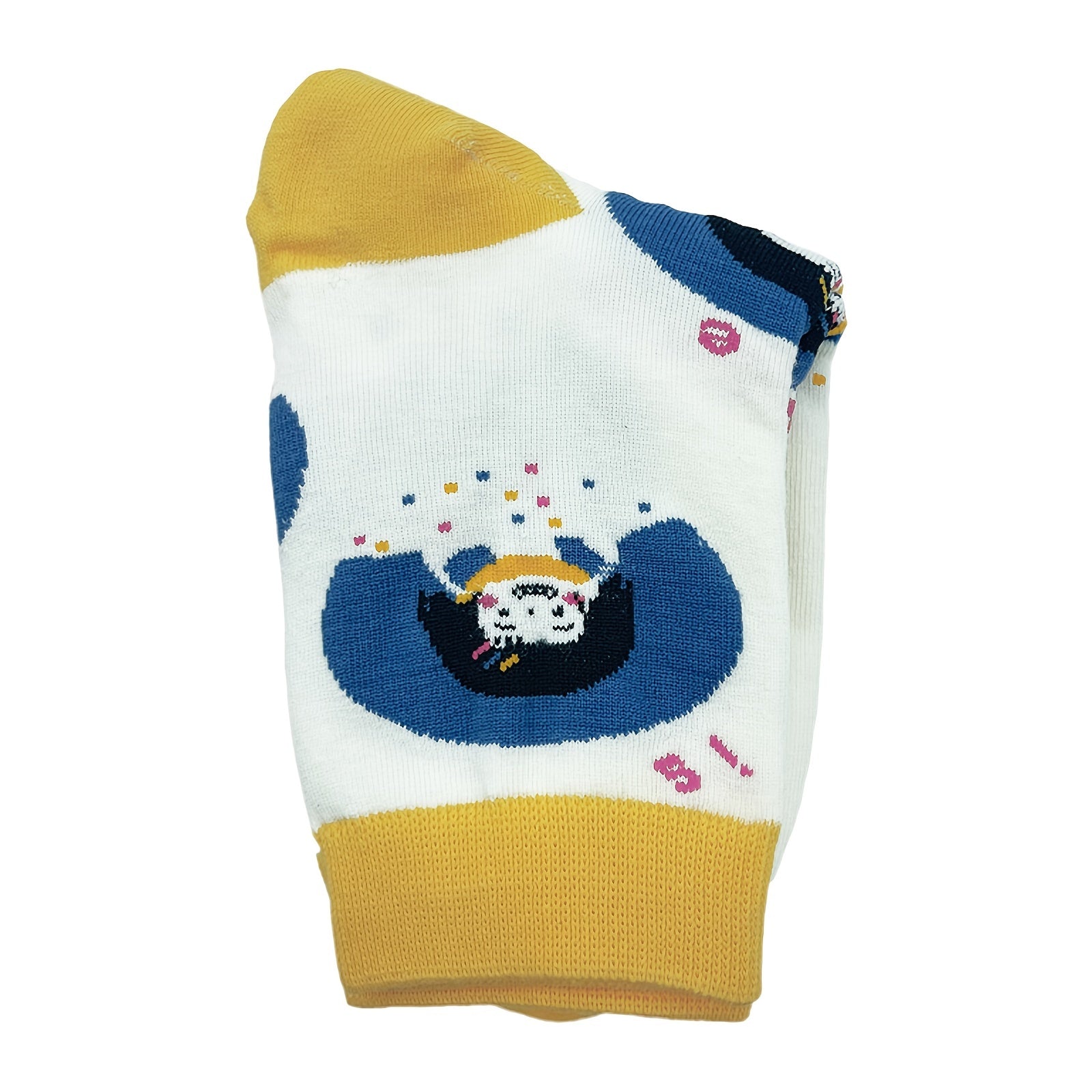 Cartoon Cow Pattern Mid Tube Socks Women's Stockings
