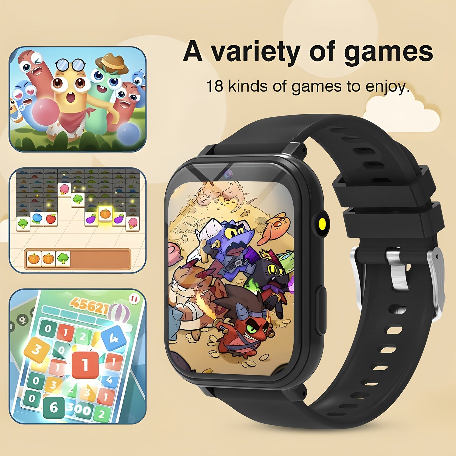 Kids Smart Watch with Educational Games & Camera Purple