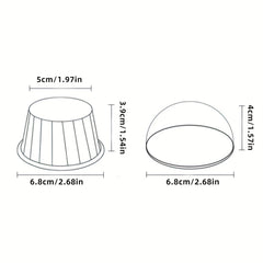 50pcs Cake Cups With Lids Heat Resistant Cake Paper Holder