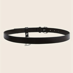 Casual PU Leather Waistband Unisex Jeans Pants Belts For Women Men