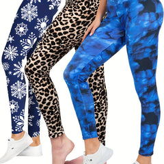 Printed Tight Yoga Workout Pants Stretch Running Fitness Sports Leggings