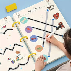 Magic Copybook Set for Kids 3-8, Improve Writing Skills, Erasable Pen