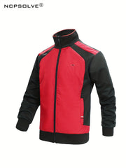 Men's Block Suit Zip Up Jacket & Athletic Pants